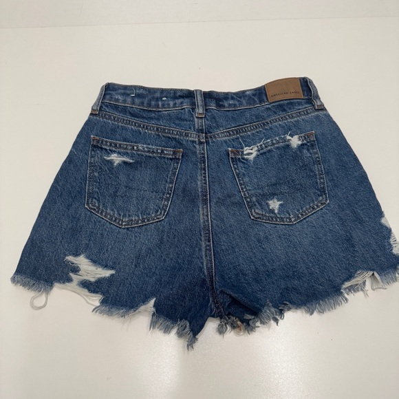American eagle NWT blue denim distressed mom short size 0 - Picture 7 of 8